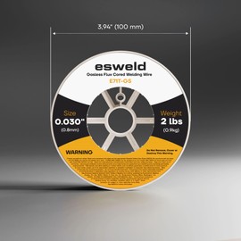 Flux Core Welding Wire E71T-GS - Gasless Flux Core Welding Wire, 2Lbs Spool, Low Splatter, All Position Welding, Outdoor Use, Mild Steel (2 LBS, 0.030")