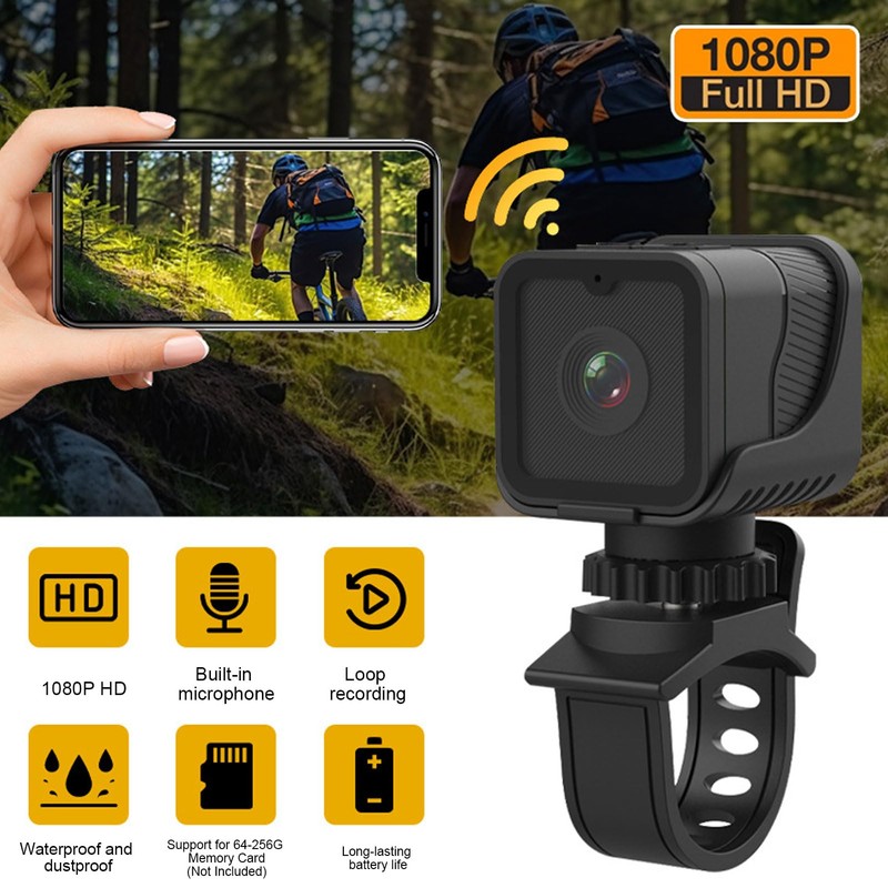 Annadue Bicycle Camera Handlebar, WiFi HD 1080P Bicycle Sports Camera