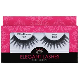 Elegant Lashes #061 Black - Thick Spiky Professional-Use 100% Natural Human Hair False Eyelashes