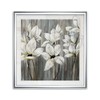Silver Spring White Flowers Art Framed Landscape Painting Giclee Canvas