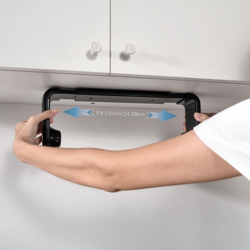 simpletome Paper Towel Holder ONE Hand Tear Adaptive Tension Arm