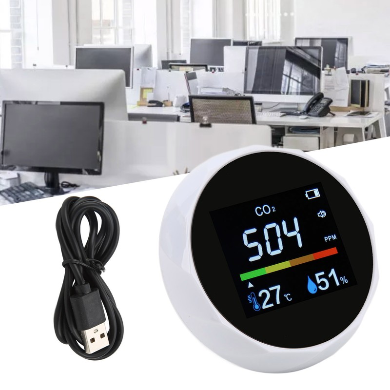 CO2 Monitor Carbon Dioxide Temperature Humidity 3 in 1 Portable