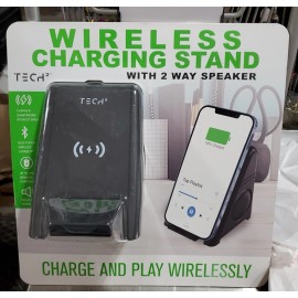 Tech Squared Wireless Charging Stand with 2-Way Speaker