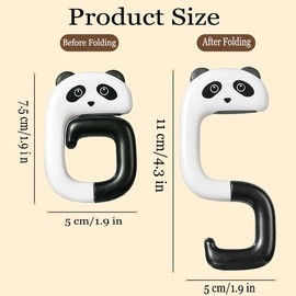 4 Pcs Cartoon Animal Desktop Hooks,Cartoon Foldable Handbag Hanger,Purse Hook for Table Edge Hook,Plastic Reusable Desk Hooks for Backpack, Hanging Wallet, Backpack, Water Cup