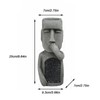 Whbbbj Easter Island Head Sculpture, Moai Statue Planter, Moai Solar