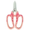 Chikamasa Chikamasa Florist Flower Shears Deluxe Arabesque Pattern Pink MF-9000PA