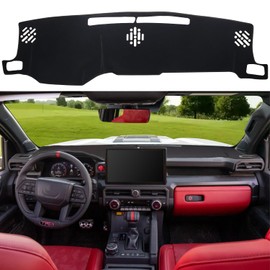 LOCOY Dash Cover Mat for Toyota Tacoma Accessories 2024 2025 2026 Dashboard Mat, Center Console Cover Sunshield Protector Pad, Dashboard Decorative Interior, UV Rays Protector Mat (Black Trim)