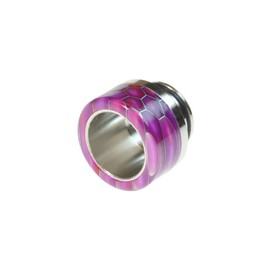 Armerah Snakeskin Taper 810 Drip Tip eCig Mouthpiece Short/Wide Resin/Steel Single Purple