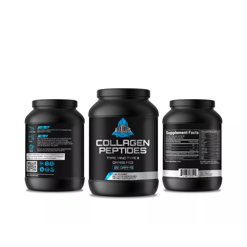 Apex Labs Collagen Peptides, Unflavored - 18oz Hydrolyzed 18 Grams