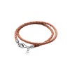 Viwind Leather Bracelet for Women Braided Leather Bracelet 34/36cm 925
