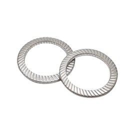 20 Pcs M12 304 Stainless Steel Lock Washers Disc Spring Washers Double Sided Knurled Striped Washers Anti-Loosening Washers