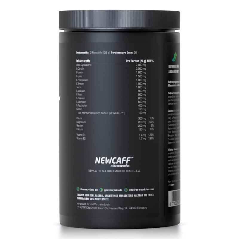 OS NUTRITION Götterpuls Tempo Premium Pre Endurance Drink 560 g