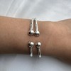 Better Jewelry Solid Ball .925 Sterling Silver West Indian Bangles
