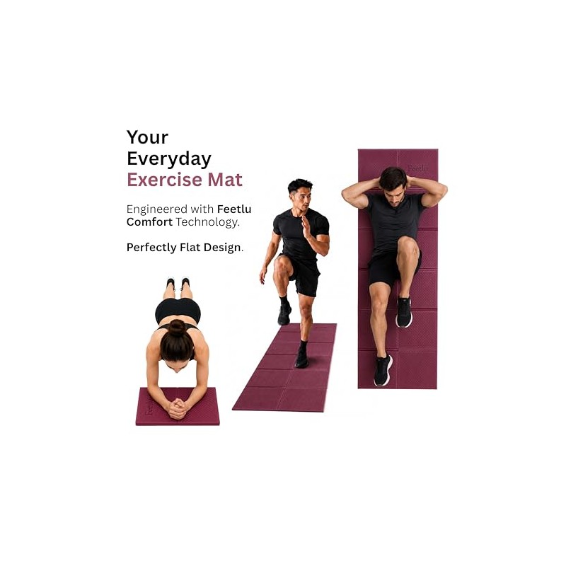 Esterilla de Yoga Plegable Feetlu - 72 x 24 Pulgadas