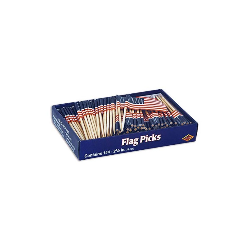 U S Flag Picks Counter Display (144/Box)