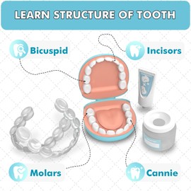 Dentist Kit for Kids - Doctor Kit Toy Gifts for 3 4 Year Old Girls, Pretend Play Set Teeth and Dental Toys Playset Medical Kits for Boys Kids Toddlers 2-4