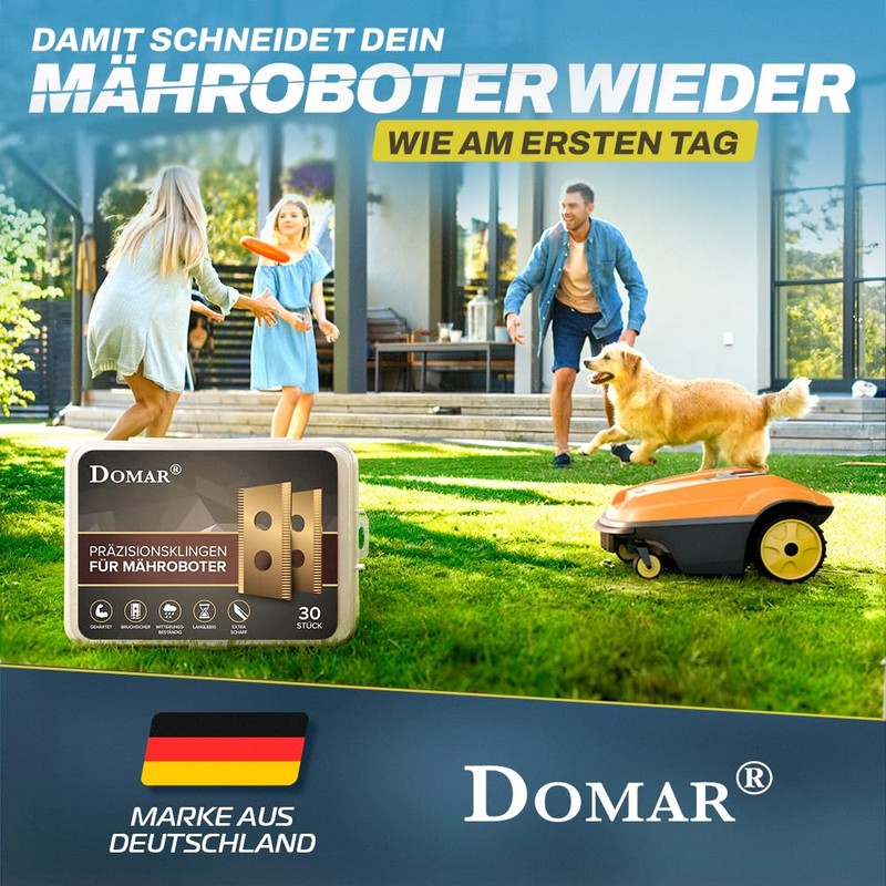 Domar - Durable Robotic Lawnmower Blade Suitable for Worx Landroid