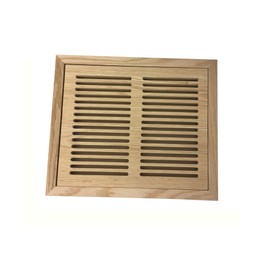 Cape Cod Air Grilles, 8" x 10" Red Oak Hardwood Vent Floor Register Flush Mount with Frame, Slotted Style, Unfinished