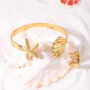KONPJE Starfish Seashell Ring Arm Cuff 18k Gold Plated Starfish