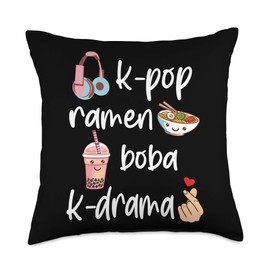 K-Pop Fashion for Fans of korean K-Drama & K-Pop Merchandise Throw Pillow