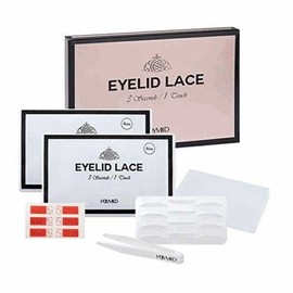 Holimiko Holimiko Double Eyelid Lace 1 Box (30 pairs: 2 x 4mm + 3 x 6mm) + Clip Storage Box / 홀리미코 홀리미코 쌍꺼풀 레이스 1박스(4mmx2장+6mmx3장 30쌍)+집게 보관함