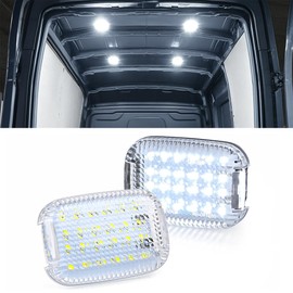 Algrix 2 Transit Interior Cargo Dome Lights Replacement for 2014-2024 Ford Transit 150 250 350 350 HD Van Connect, White LED 6000K Cabin Courtesy Lights w/Clear Lens