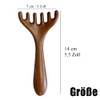 Wooden Gua Sha Manual Massage Board Hair Comb, Facial Scalp