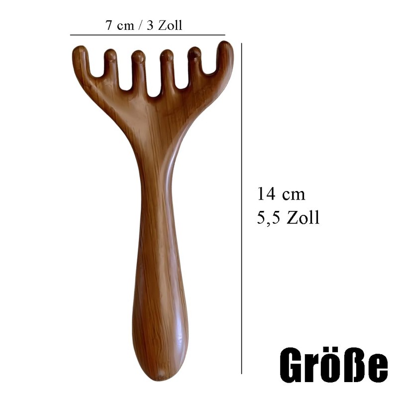 Wooden Gua Sha Manual Massage Board Hair Comb, Facial Scalp