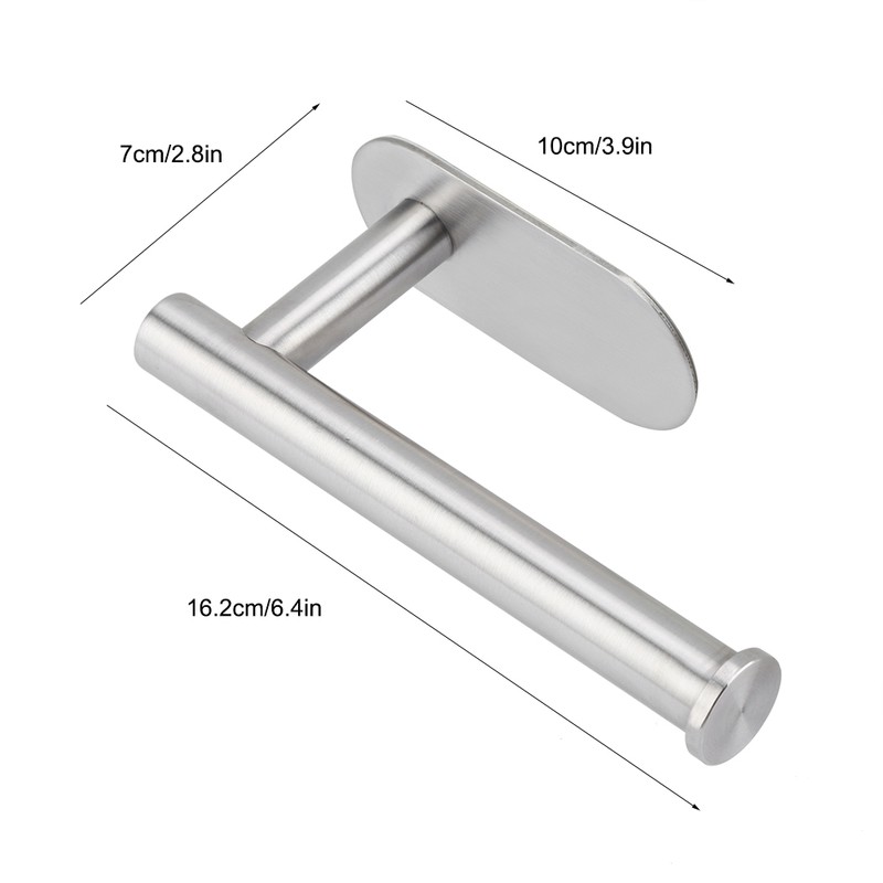 Wall Mount Single Toilet Paper Holder Stainless Steel Tissue Roll