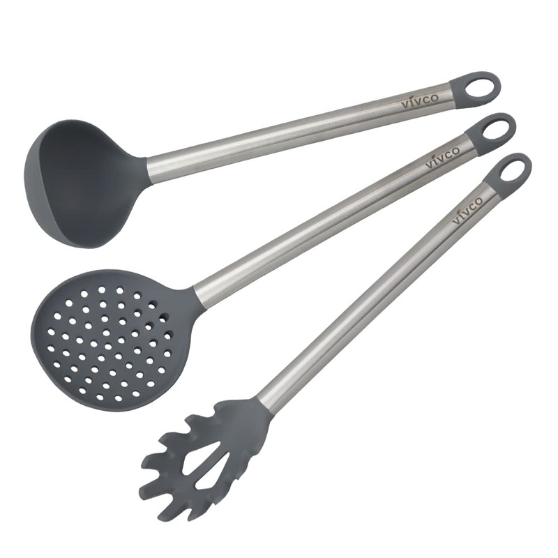 Vivco Kitchen 8 Piece Kitchen Utencil Set - Grey