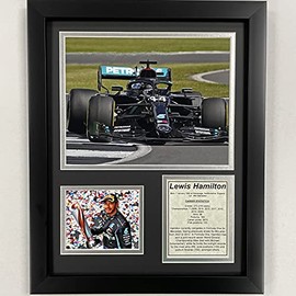 Legends Never Die, Inc. Lewis Hamilton | 7x Formula 1 World Champion | 12"x15" Framed Photo Collage