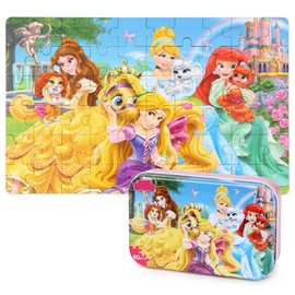 LELEMON Puzzles for Kids Ages 4-8,60 Piece Puzzles for Kids Ages 4-6,Children Jigsaw Puzzles Kids Puzzles in a Metal Box,Educational Learning Puzzle Games Puzzle Toy for Girls and Boys