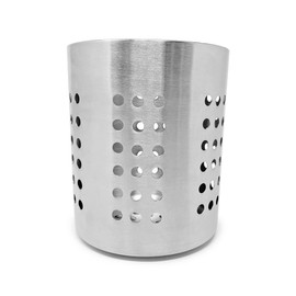 plastific Stainless Steel Kitchen Cutlery Holder Utensil Organizer Flatware Caddy Drainer, Cooking Utensil & Gadgets Holder, Kitchen Caddy Spoons & Forks Organizer (Silver - Stainless Steel)