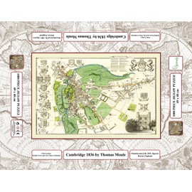 1000 Piece Jigsaw Puzzle - Map of Cambridge 1836 by Thomas Moule