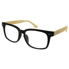Edge I-Wear 80's Horned Rim Style Readers 540695 Matte Black/Light Wood