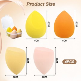4 Stück Make up Schwamm Set, Beauty Blender Makeup Schwamm, Make Up Schwämmchen, Foundation Blending Beauty Sponge, Makeup Schwämmchen für Die Meisten Kosmetika