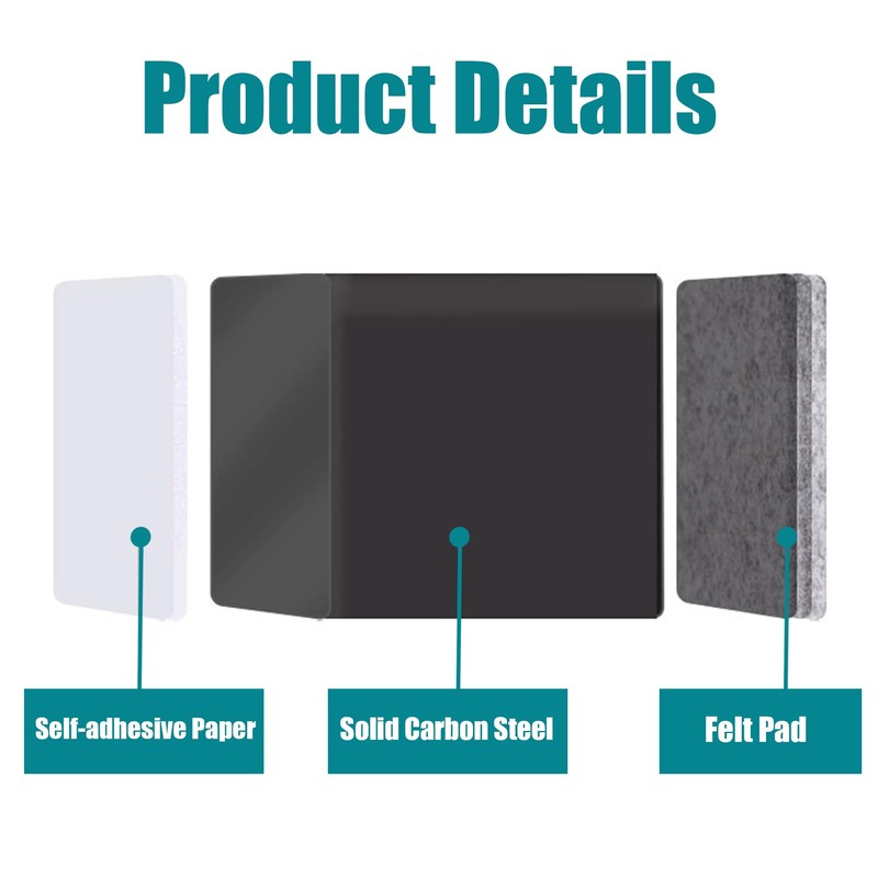 AUXBC 1.2 Inch Self-Adhesive Furniture Riser, Round Carbon Steel Bed