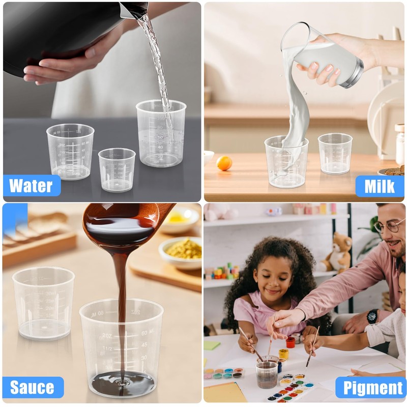 DTDNZKN 3 Pack Measuring Cup Set, Includes 1 Oz (30