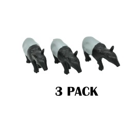 K&M Tapir, Talulah Plastic Animal Toy Realistic Hand Painted Figure Life F100 B43 - 3 PACK