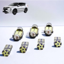 Vehicle Inspection Compatible (Full Set of Indoor Lights) New Outlander PHEV GN0W Room Light, LED 10-Piece Set, Includes Installation Tools, Easy Replacement, Non-Polarity, 6000K, Ghost Light Prevention, Interior Light, Parts, Car Supplies, Custom, Vario