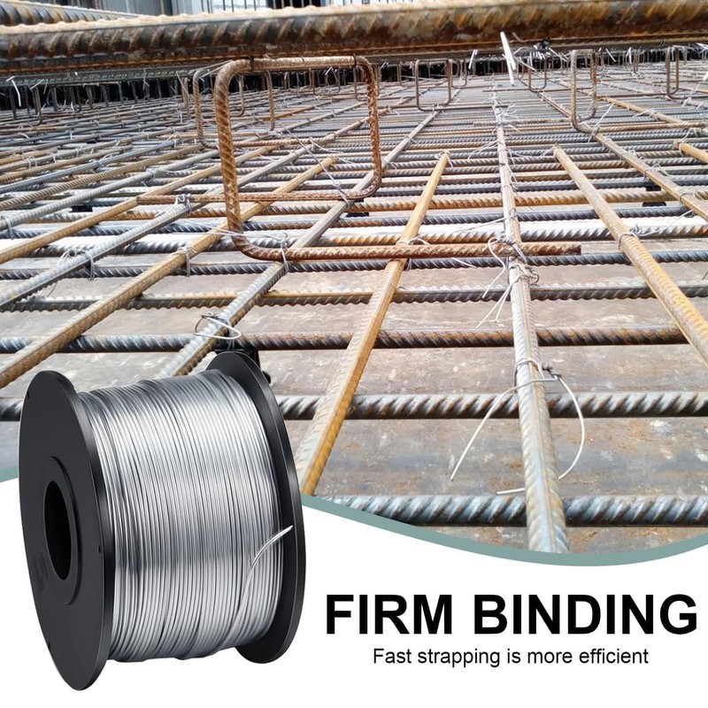 Steel Rebar Tie Wire Coil 10 Rolls, 1/32" 0.8 mm