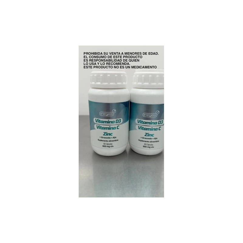 Vitamina Zinc Cápsulas Energeios Suplemento Pack Sabor