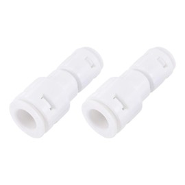 sourcing map 2 x quick connection 1/4 inch to 3/8 inch, straight plug connections for RO water purifier, 43 mm, white
