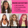 Human Braiding Hair for Boho Braids Highlight Deep Waves Bulk