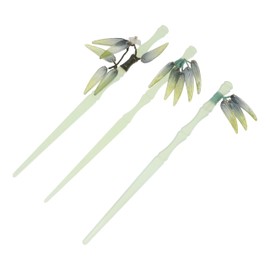 Leadigol Chinese Style Acrylic Hair Sticks Hair Chopsticks for Women Ancient Style Simple Leaf Hair Sticks Hair Accessories