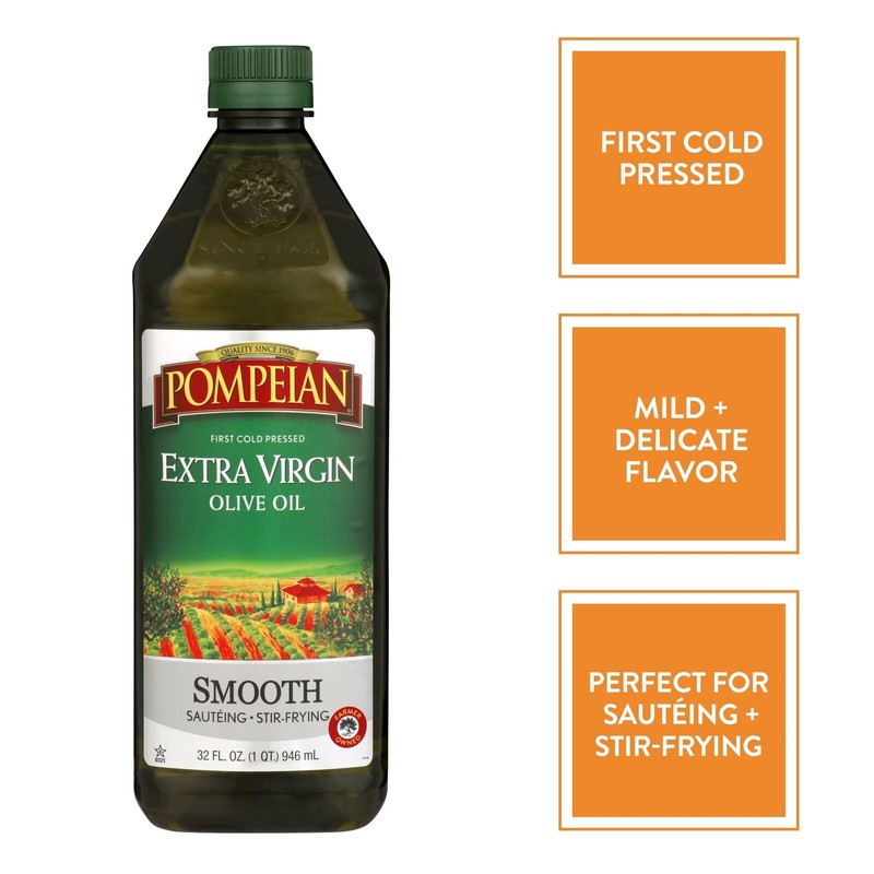 Pompeian Smooth Extra Virgin Olive Oil 32 Fl Oz First