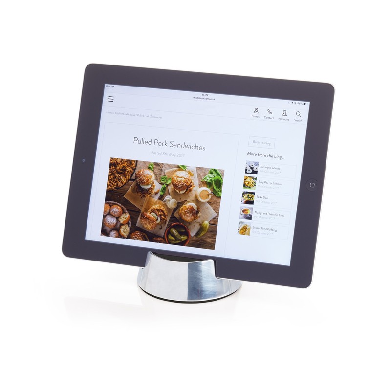 KitchenCraft MasterClass Smart Space 2-in-1 Reversible Tablet Stand and Spoon