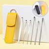 [Earpick 6-piece set black] Portable ear cleaning earpicks 7ea