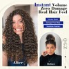 Curly Clip in Hair Extensions 18 Inch, QGZ Yaki 4PCS