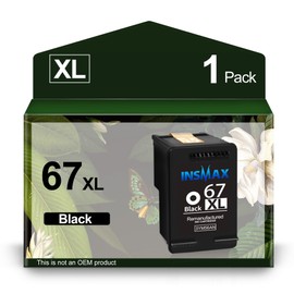 67XL Black Ink Cartridges Replacement for HP 67 67 XL Ink Work for Envy 6000 6055 6055e 6400e 6455e 6458e Deskjet 2742e 2752e 2755e Envy Pro 6455 6458 (1 Black)